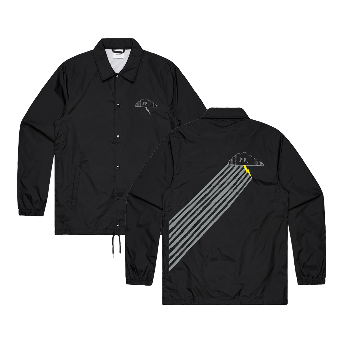 Sing The Greys Lightning Bolt Coach Jacket Black