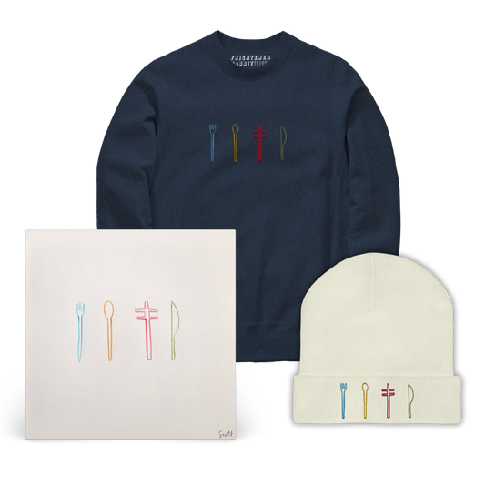 Beanie + Sweatshirt + Hand Drawn Sleeve Bundle